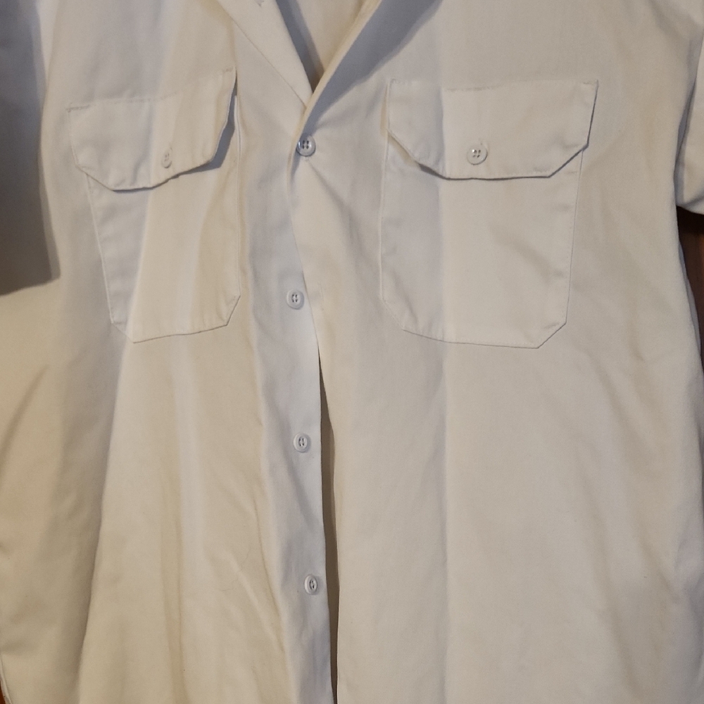 Dickies White Short Sleeve Work Shirt - Picture 3 of 5